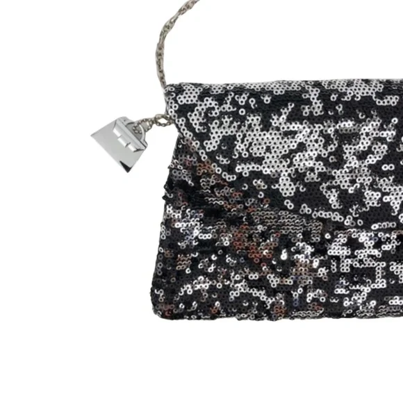 Jeanne Lottie Sequin Clutch With Chain Strap - Picture 5 of 6
